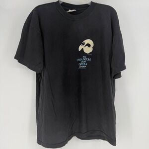 Vintage Phantom of the Opera London T-Shirt Dewynters Black XL 1988 RUG